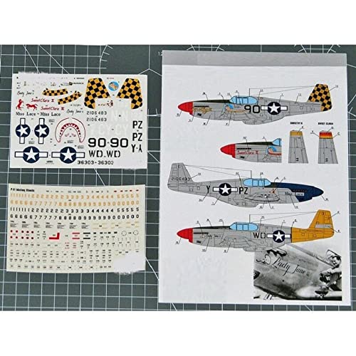 Amazon.com: Foxbot 72-053 - 1/72 North American P-51 Mustang Decal